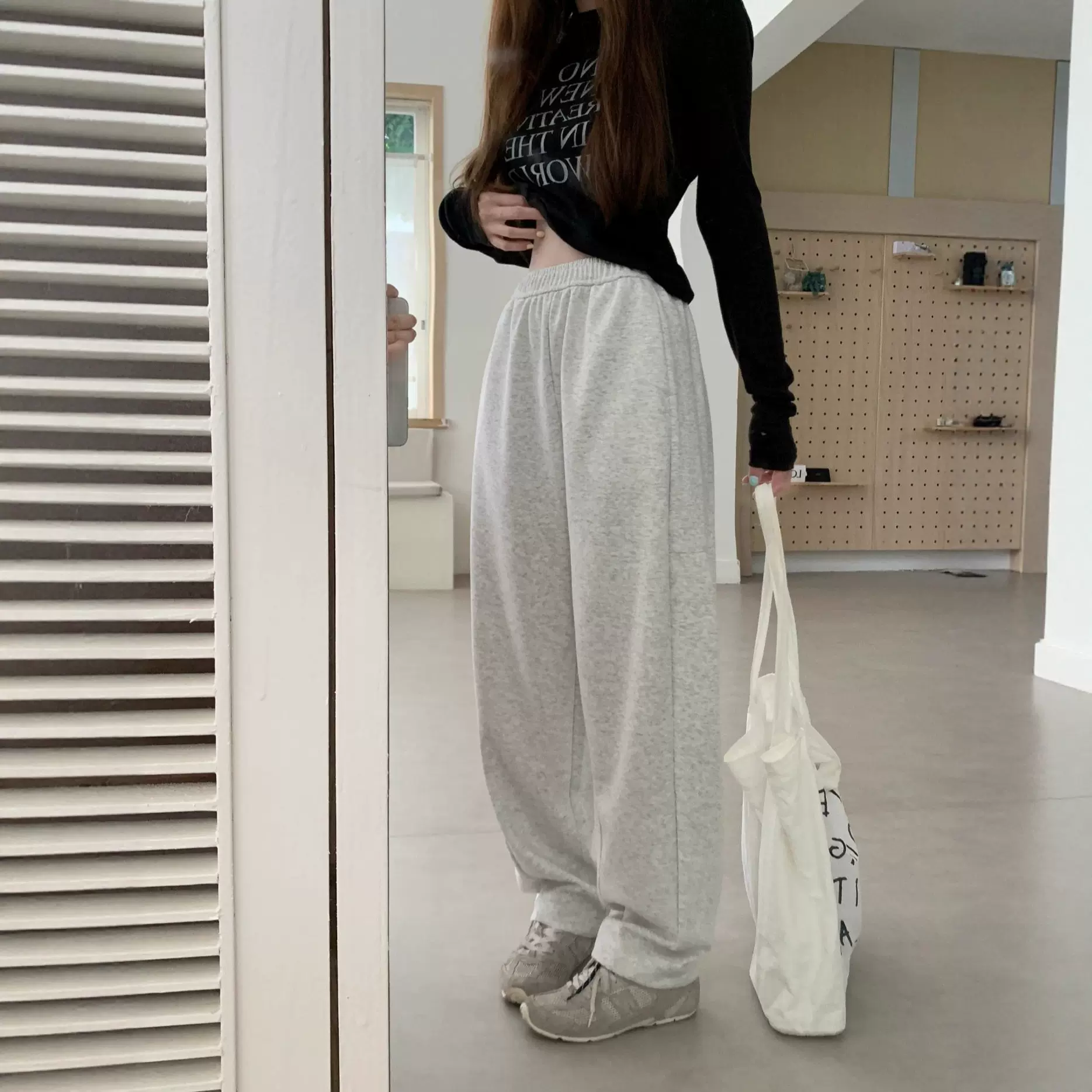 2025秋冬华棉卫裤女美式街头宽松直筒休闲裤hiphop慵懒风运动裤