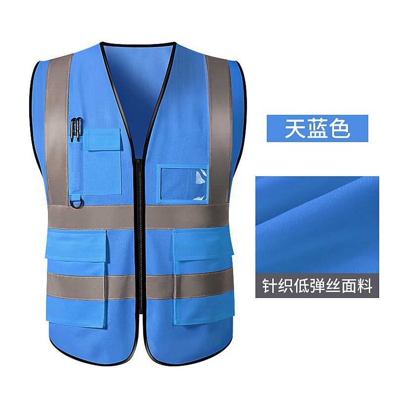 Multi-Bolsillo chaleco reflectante ropa reflectante conducción construcción saneamiento deber tráfico equitación ropa de seguridad