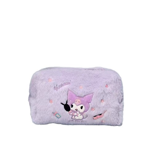 Large-capacity stationery pencil case Cartoon plush pencil case Cute cartoon student storage Melody Kuromi pencil case