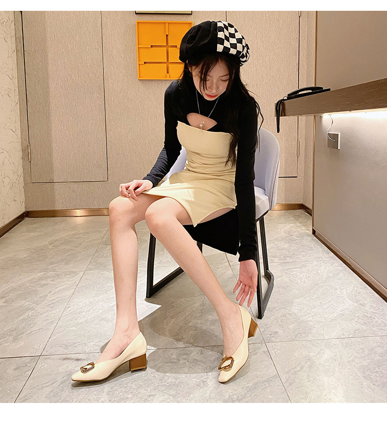 Dames dress shoes van echt leer met hak_voghion.com
