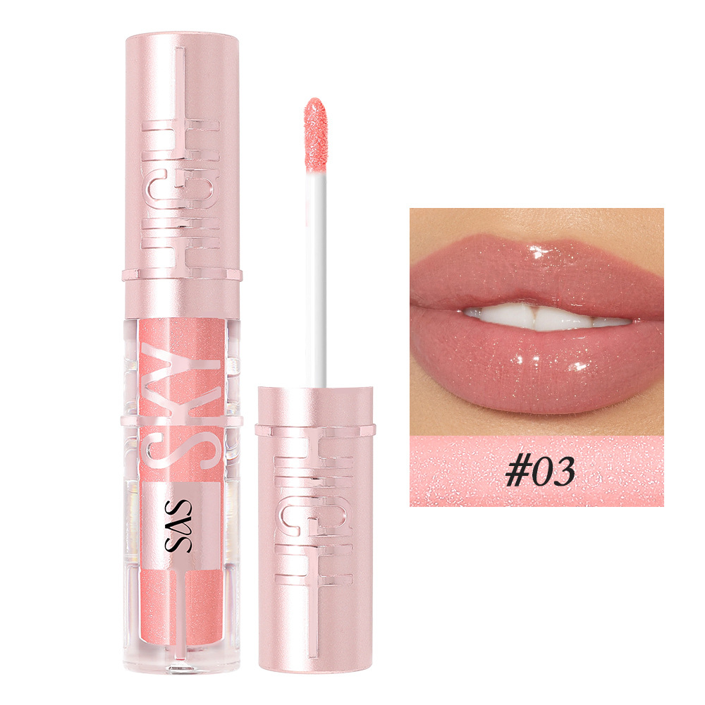 SAS venta al por mayor transfronteriza venta caliente espejo impermeable brillo de labios con luz de agua esmalte de labios nacarado hidratante SAC152