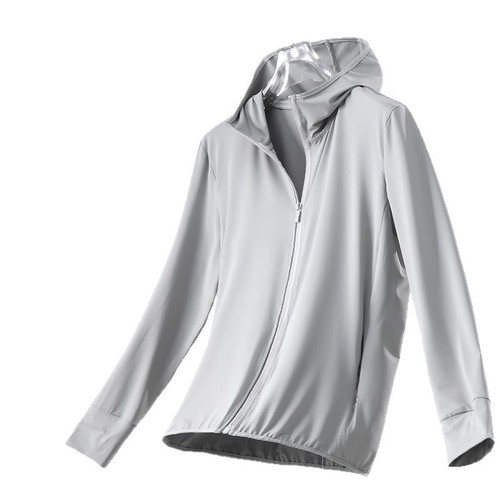 Sun protection clothing for summer 2025, thin model, ice silk breathable, UV protection, outdoor fishing sun protection jacket with hood, topcoat