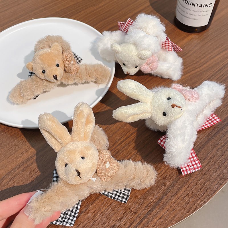 Cute Animal Plush Hair Claws 1 Piece display picture 2