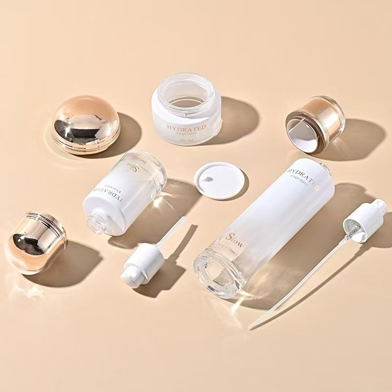 工場スポット化粧品セットガラスボトルスキンケア製品水乳液エッセンスクリームボトルサブボトルハイエンド包装|undefined