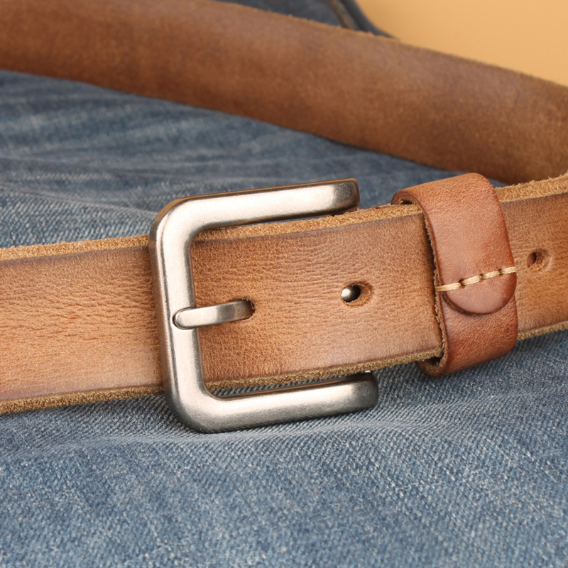 Belt men's new pin buckle cowhide belt f...