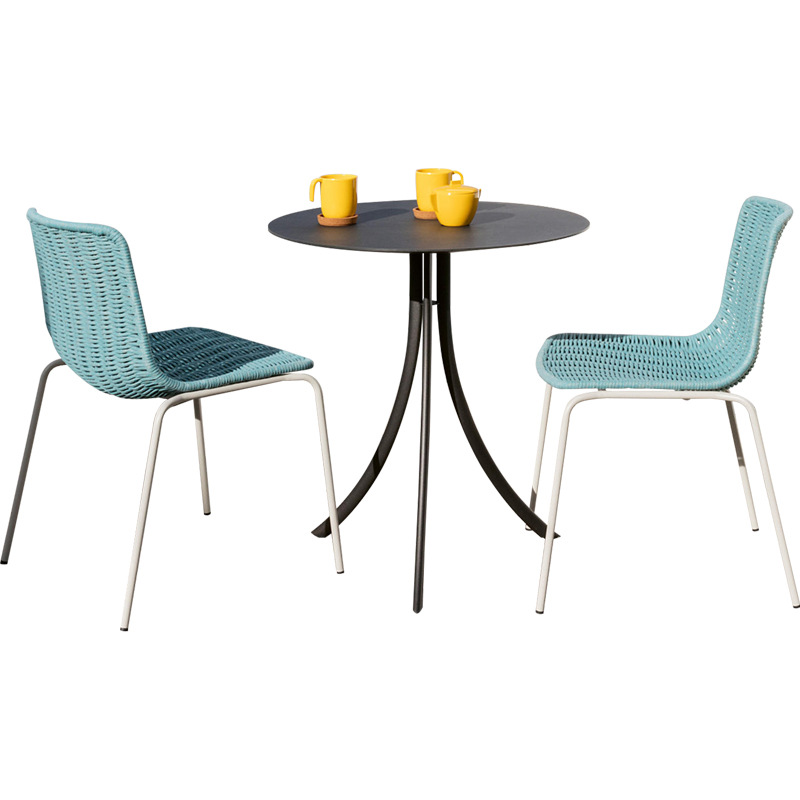 Mesas y sillas de ratán para exteriores, muebles de ratán para jardín, balcón y terraza, juego de mesa larga impermeable y resistente al sol. image 6