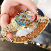 Swiss watch hip-hop style, capacious dial, calendar, quartz watches, starry sky, European style