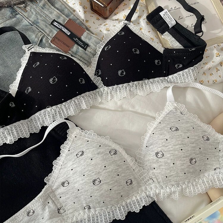 【Little Cat Paradise】Non-magnetic, iron-free women's underwear for small busts, thin style, suitable for working in electronics factories, no magnets, passes security checks