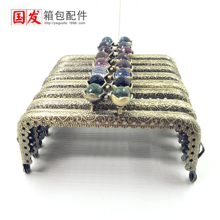 10,5 cm cuadrado encaje en relieve cabeza de loto coral oro bronce 10 colores opcionales 0291 - GT