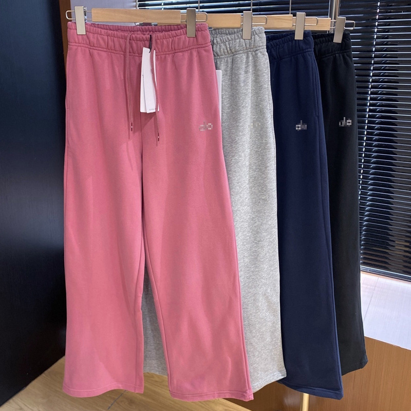 Heavyweight versatile casual straight-leg elastic waistband pants, unisex, autumn and winter, cross-border high-end version alo Heavyweight versatile casual straight-leg elastic waistband pants, unisex, autumn and winter, cross-border high-end version alo