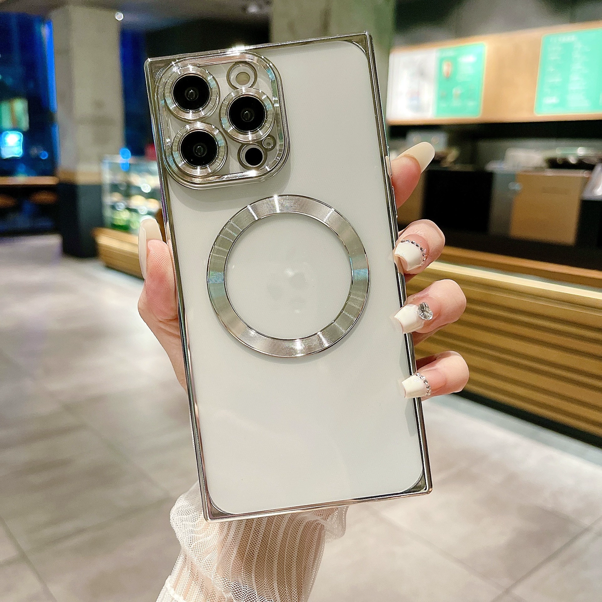 Квадратный совместимый с Apple чехол для телефона, iPhone 17, прозрачный iPhone17 Pro, защитный чехол, iphone, 15promax, 16