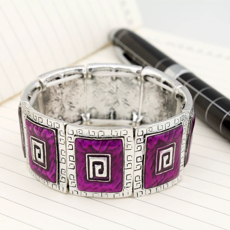 Модный аксессуар, эмаль, эластичная bracelet, европейский стиль
