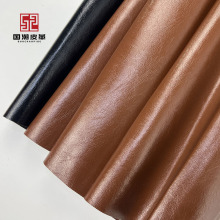 国潮皮革PVC油蜡皮沙发西皮配皮揉纹亮面酒店座椅软包皮具革