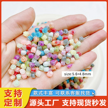 甜美复古玫瑰花美甲饰品立体大小混装树脂花穿戴指甲贴面小号混色