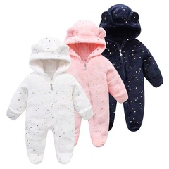 Star-connected feet crawling suit for newborn baby, one-piece suit, hug suit, outdoor suit, 2023 autumn/winter new children's clothing, halter top