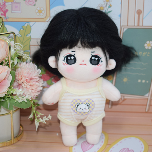 Baby clothes 10cm 20cm cotton doll suspenders clothes cute romper one-piece suit star doll changing assembly