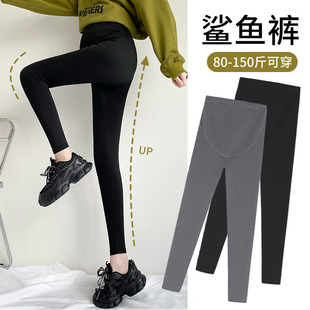 Japanese Pregnant Women Leggings Autumn and Winter Outer Wear Winter New Yoga Winter fleece-lined Thickened Winter Barbie Shark Pants
