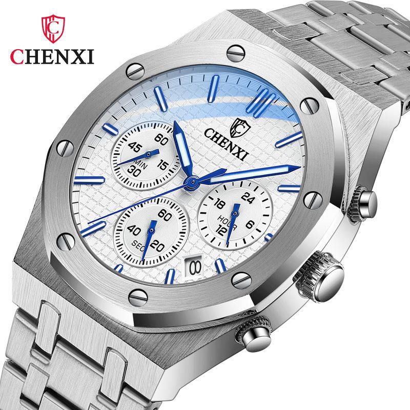 Chenxi/chenxi vivo reloj popular multi-función reloj deportivo reloj de cuarzo de los hombres luminoso impermeable reloj de cuarzo
