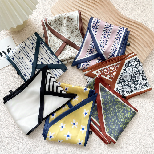 Small silk scarf for women, suitable for spring and summer, long silk ribbon, matches shirts, sweaters, neckties, scarves, hair bands, decorations, fluttering ribbons