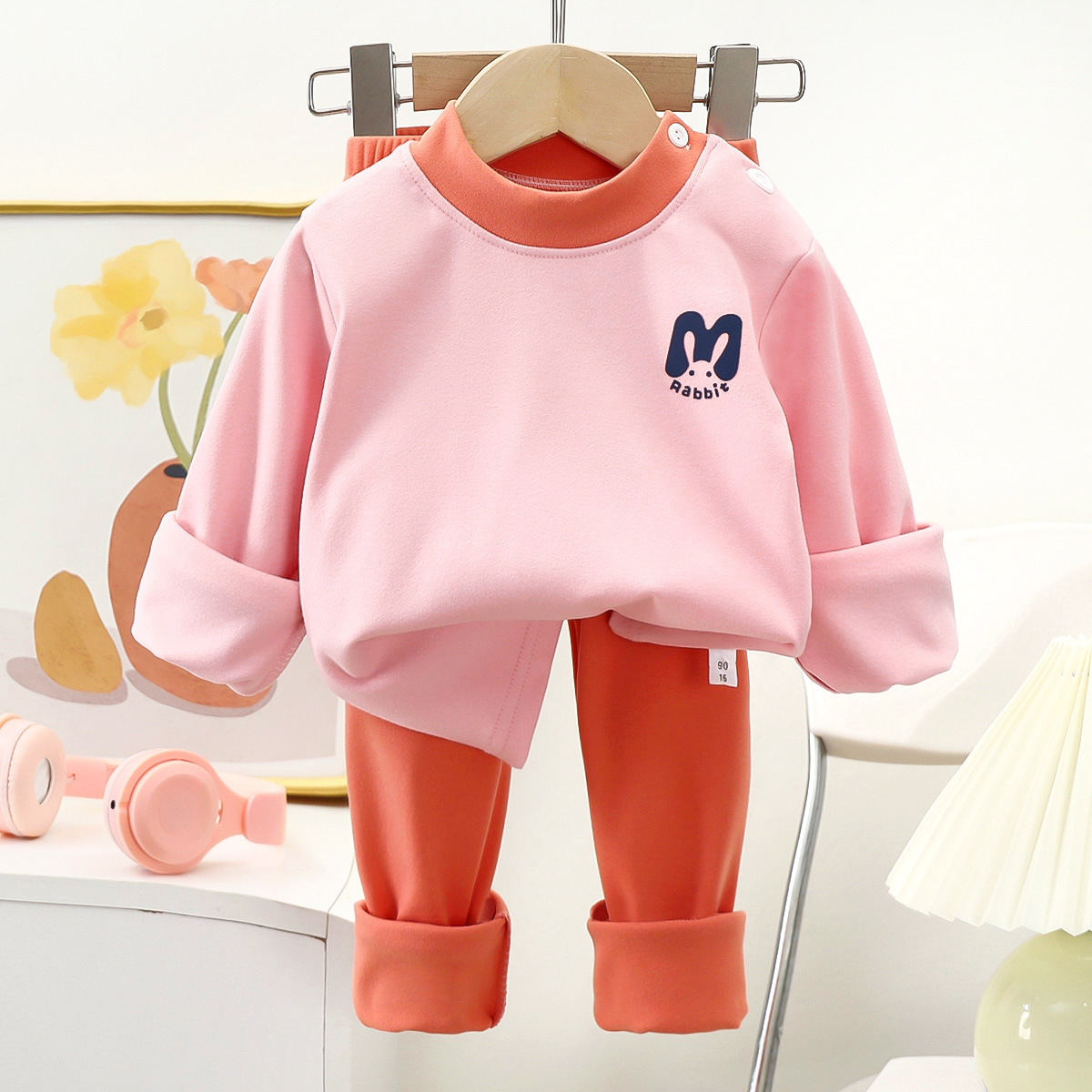 Traje de terciopelo L-1 rosa chica