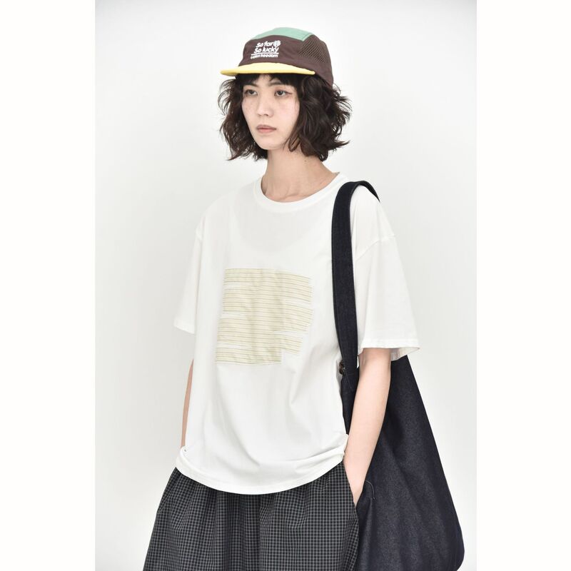【Three and Two Collection】Striped Color Block Patchwork Simple Design 26 New Summer Short-Sleeve T-Shirt 37159 # 【Three and Two Collection】Striped Color Block Patchwork Simple Design 26 New Summer Short-Sleeve T-Shirt 37159 #