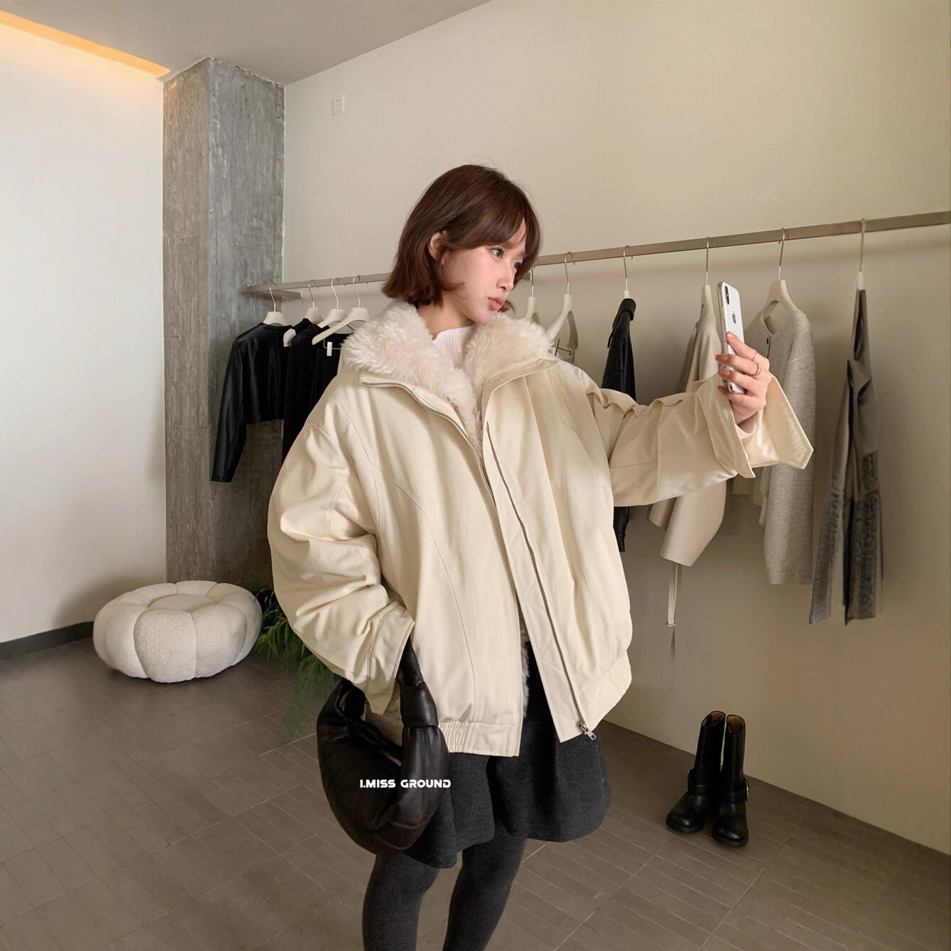 imiss 韩标！高品质毛毛领加厚2025新款女冬季质感保暖羽绒服外套