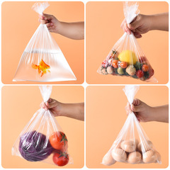 保鮮袋PE食品袋食品級冰箱手撕袋點斷式家用密封平口蔬菜冷藏收納