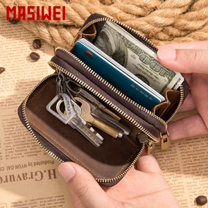 (Оптовые продажи), ключи от машины, ключница, кожаный универсальный кошелек, из натуральной кожи, анти-кража