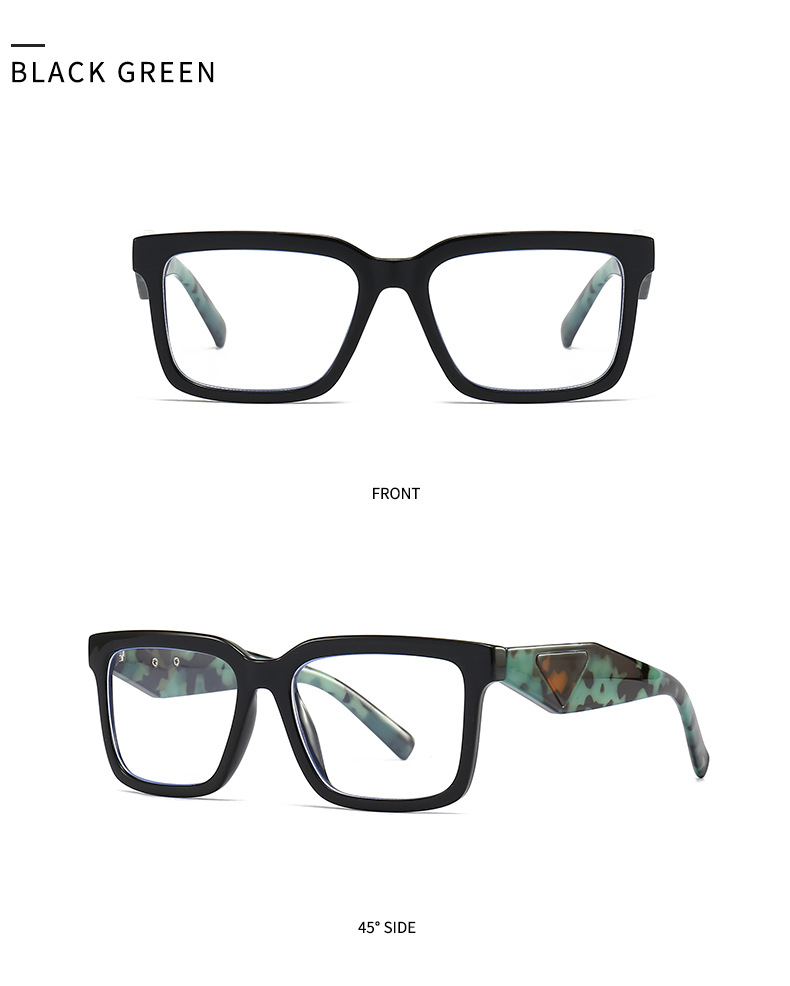 Commerce extérieur transfrontalier européen et américain, vente chaude de lunettes de soleil, mode coréenne, style de rue, rétro, carré, grand cadre, lunettes plates 27 1_voghion.com