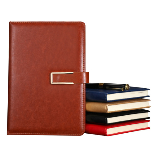 U-shaped magnetic closure notebook, business office notebook, student stationery, journal, LOGO printed gift set