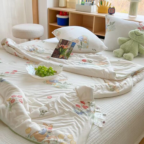 ins soft type A mother and baby grade milk silk knitted summer cool quilt summer machine washable summer thin quilt summer quilt air-conditioned quilt