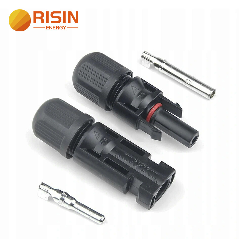 RISIN日信光伏MC4公母连接器IP67防水太阳能电池板连接正负极插头