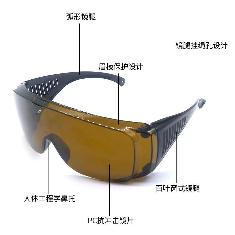 gafas láser al por mayor máquina de marcado láser de fibra óptica grabado soldadura anti-UV gafas láser protectoras rojas