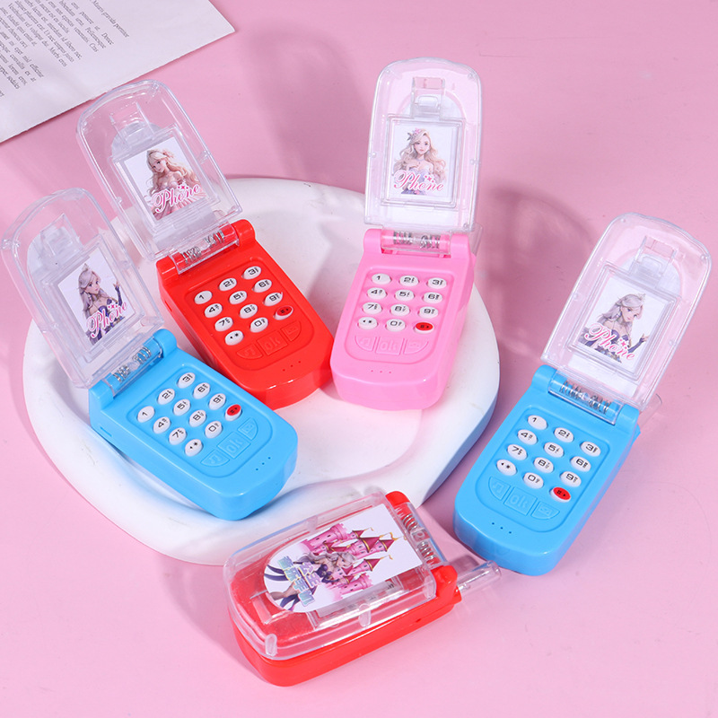 プリンセスミュージックライトフリップ電話クリエイティブ子供用電話おもちゃシミュレーション教育早期教育露店おもちゃ|undefined