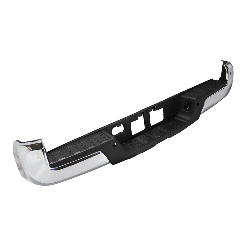 Adecuado para modelos Toyota Tacoma 16-20, conjunto de parachoques trasero cromado original con orificio para radar.