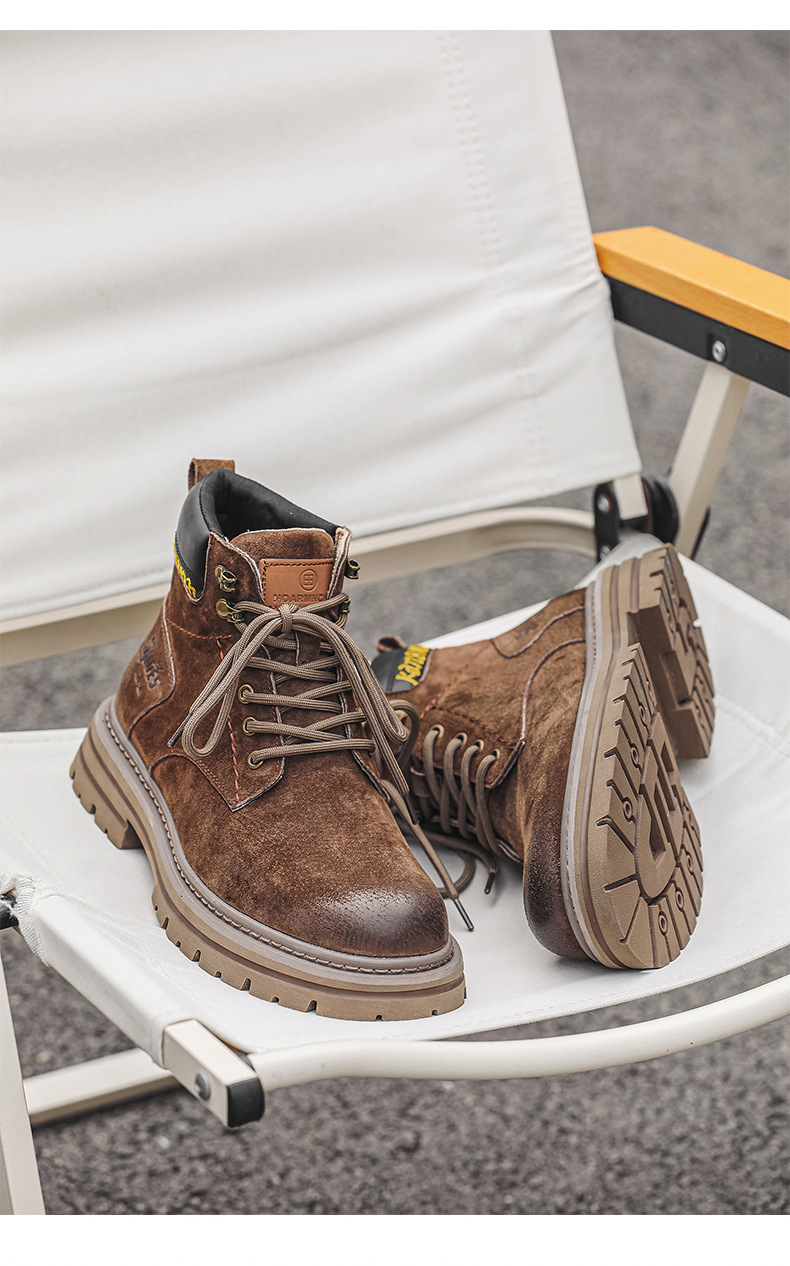 Chukka boots för herr i mocka casual retro outdoor skor_voghion.com
