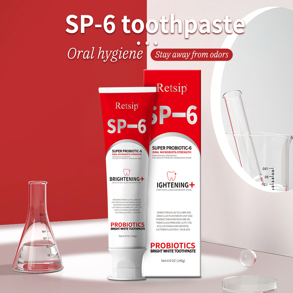 Retsip SP-6 Probiotics Whitening Toothpaste Fresh Breath Whitening Teeth Cross-border Exclusive