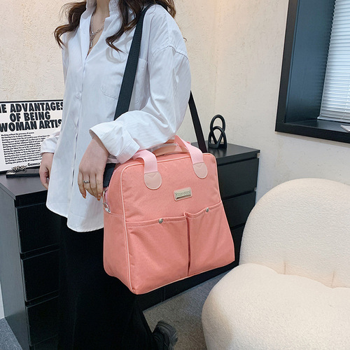 Cute Foldable Cartoon Short-distance Travel Bag Cover Trolley Duffel Bag Shoulder Gym Bag Women’s Sports Bag Women’s Trendy
