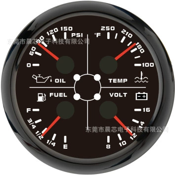 85mm Car Interior Four-In-One Pointer Other vehicle instruments - cx8243bpsi-8-16v