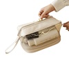 Double-layer steel wire, fashionable cosmetic bag, handheld capacious organizer bag for traveling, cloud