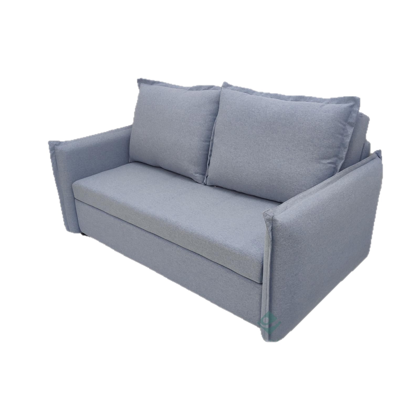 Azul claro moderno sofá cama multifuncional plegable extraíble sala de estar dormitorio pequeño sofá cama de cuero arena