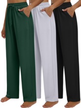H 35891 Casual Solid Color Wide Leg Pants ��ɫ���ȿ� �羳ר
