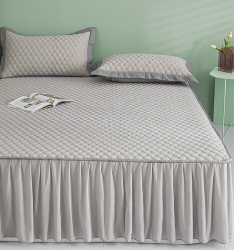 BB4C Wholesale Latex Cooling Mat Set of Three Summer Washable Ice Silk Bed Skirt Item with Foldable Design