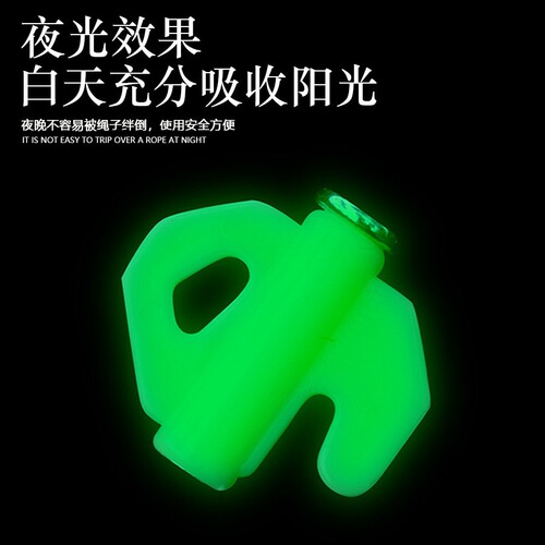 Factory direct sales outdoor ground nails camping canopy tent nails fluorescent wind rope nails canopy butterfly shaped straight hook plastic