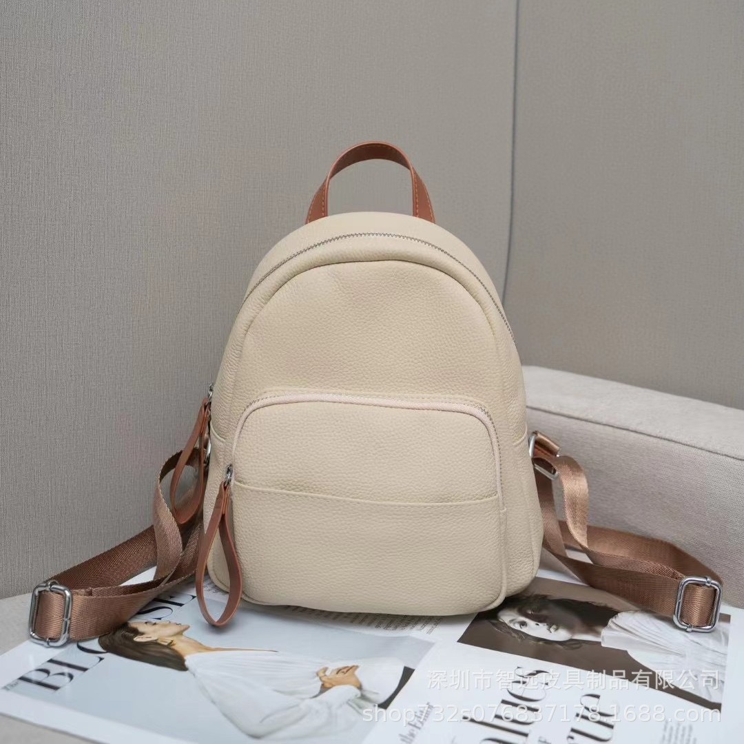 Leather backpack, universal shoulder bag, one-shoulder bag, cowhide