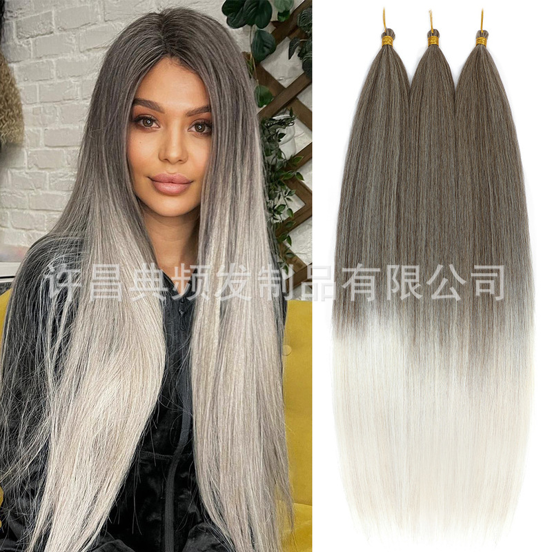 Silkystraighthairextensions 22inch Ariel Straight Hair Crochet Hair European and American Long Straight Hair