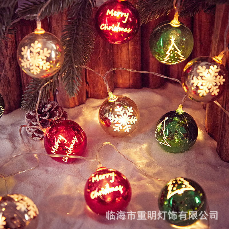 Transfronterizos LED de Navidad lámpara de estrella galvanizada colgante decoración de árbol de Navidad atmósfera impresión de lámpara de color
