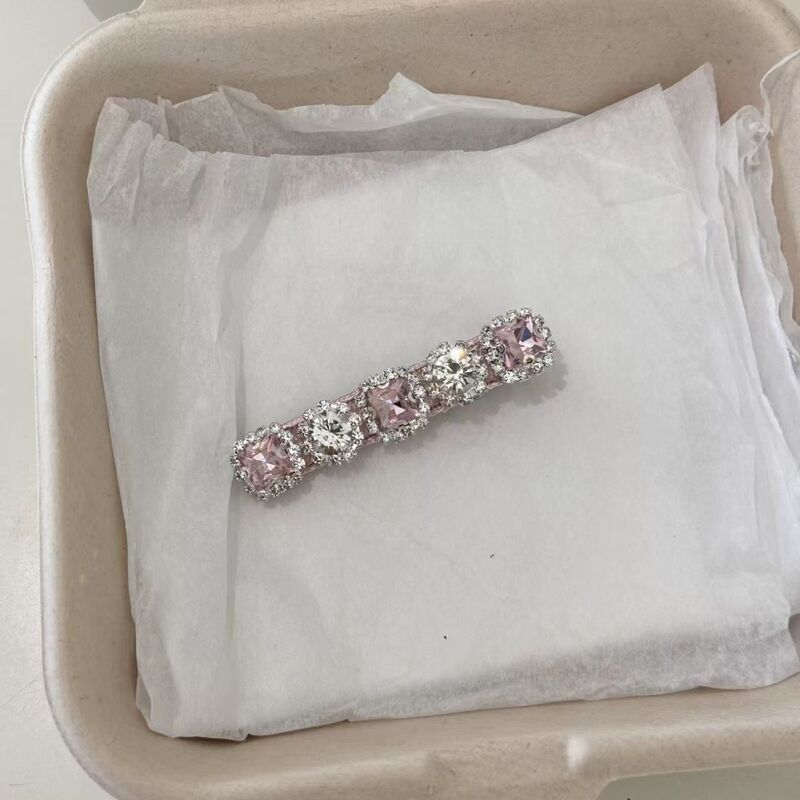 小香风蝴蝶结闪钻一字夹精致少女碎发侧边夹轻奢刘海鸭嘴夹发卡|undefined