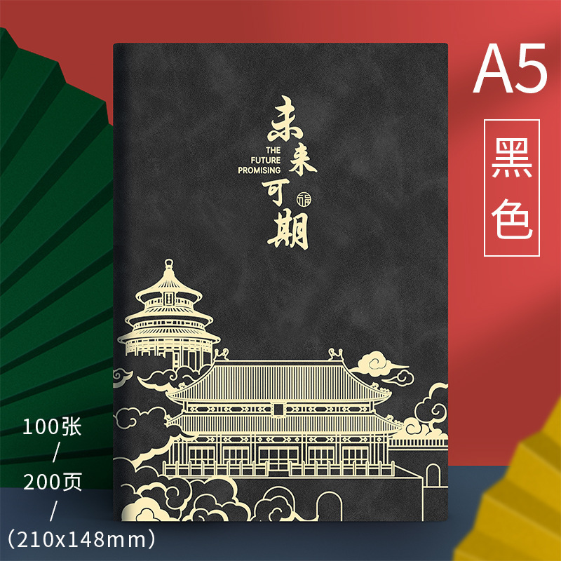 a4笔记本本子超厚加厚大号2025年新款记事本国潮私人办公工作皮面|undefined