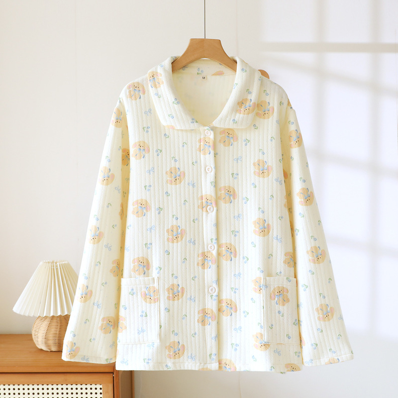 空气层女士单品上衣秋冬新品家居服|undefined